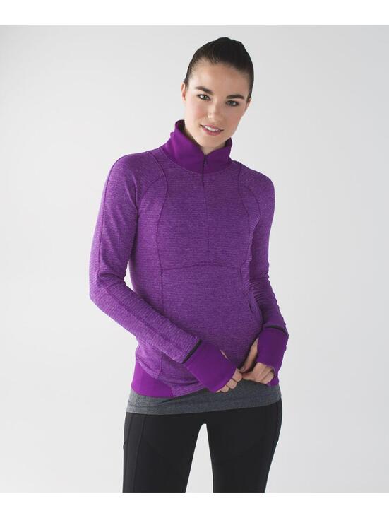 Jackets & Blazers - Lululemon Runderful 1/2 Zip Mini Check Pique Tender Violet Heathered Size 4
